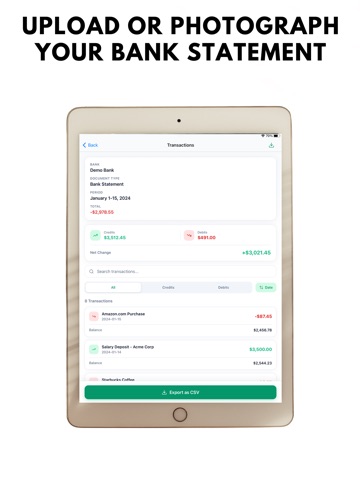 Bank Converter to CSV iPad screenshot
