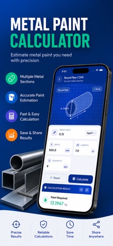 Easy Metal Paint Calculator iPhone screenshot
