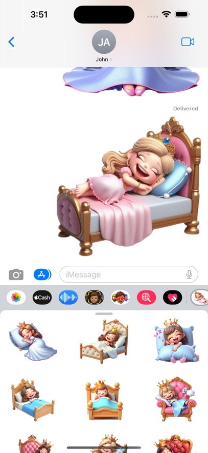Sleeping Princess Stickers