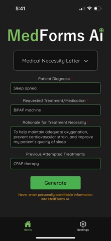 MedForms AI screenshot