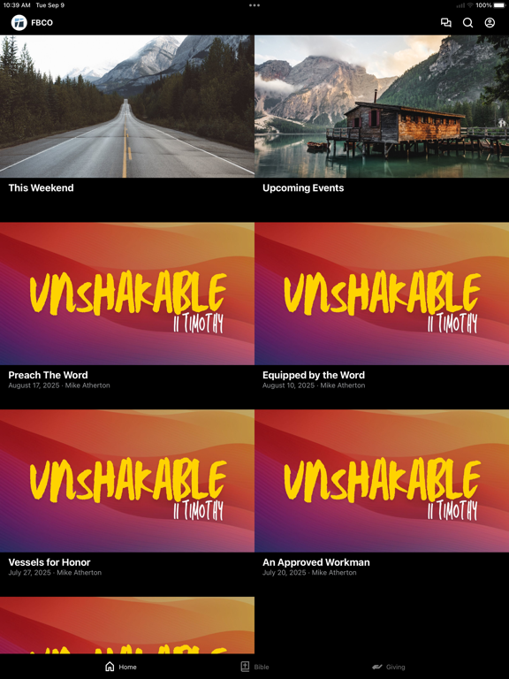 First Baptist OFallon, MO iPad screenshot 1 - Education app