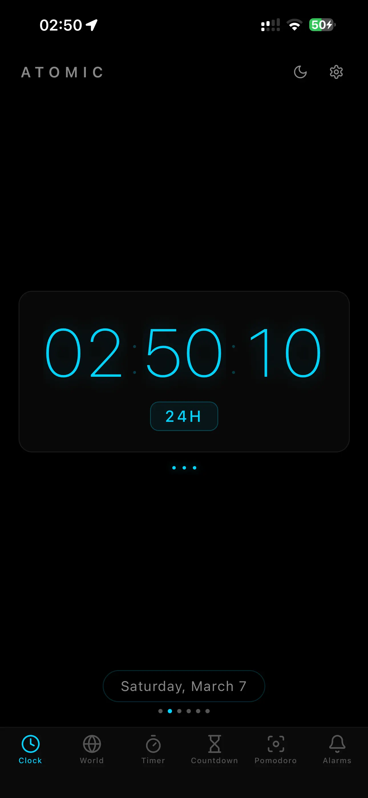 #7. Atomic Clock App (iOS) Tekijänä: Gianfranco Antenucci