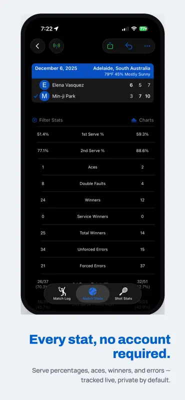 MatchTrack Tennis Score Keeper screenshot 2 of 9