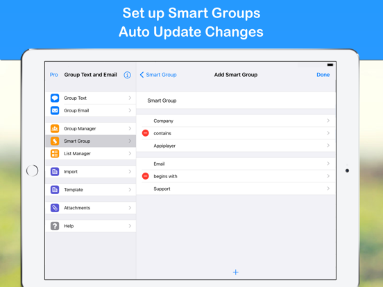 Group RCS SMS and Email iPad screenshot 4 - Productivity app