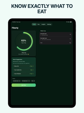 Fiber Tracker - Fiberly iPad screenshot