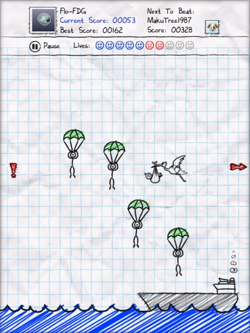 Parachute Panic iPad screenshot