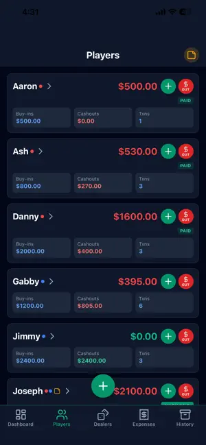 Poker Night Ledger screenshot 2