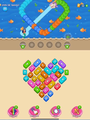 Mermaid Escape Arrow Puzzle iPad screenshot