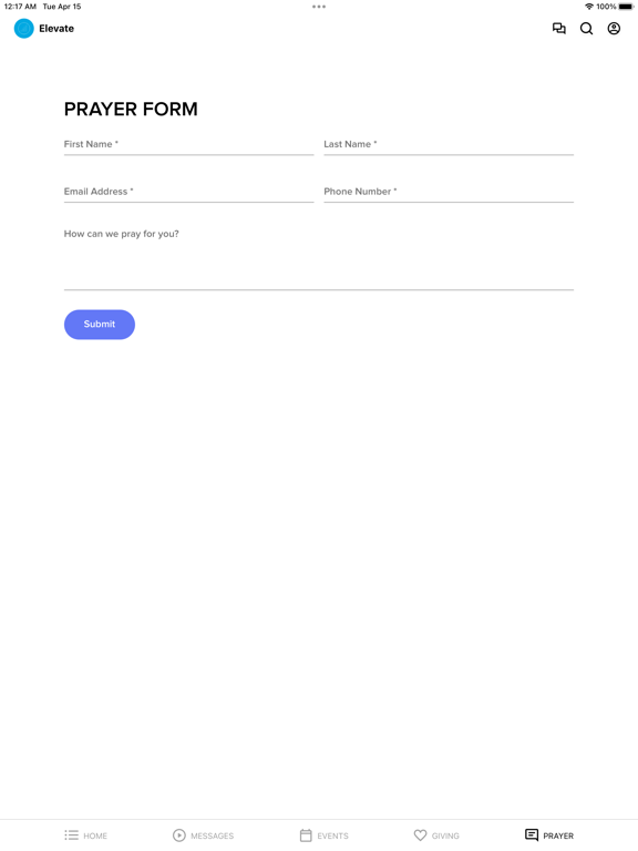 Elevate Church IL iPad screenshot 4 - Lifestyle app