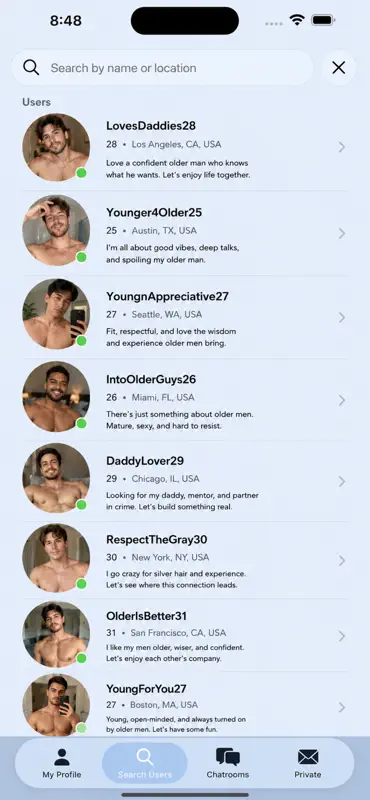 Gay Older Men Chat screenshot 6 of 10