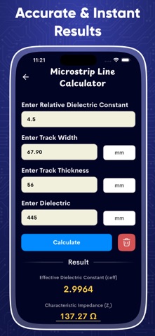 Electric circuit calculator iPhone screenshot