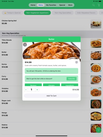 Chautari Grill and Bar iPad screenshot