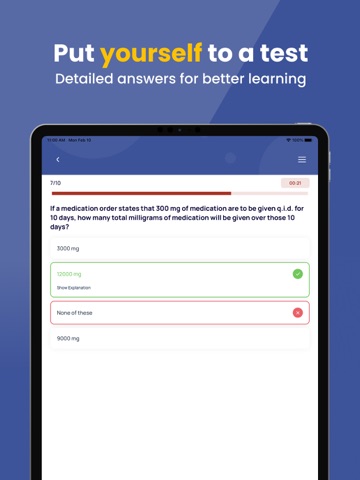 AMT RMA Practice Test. iPad screenshot