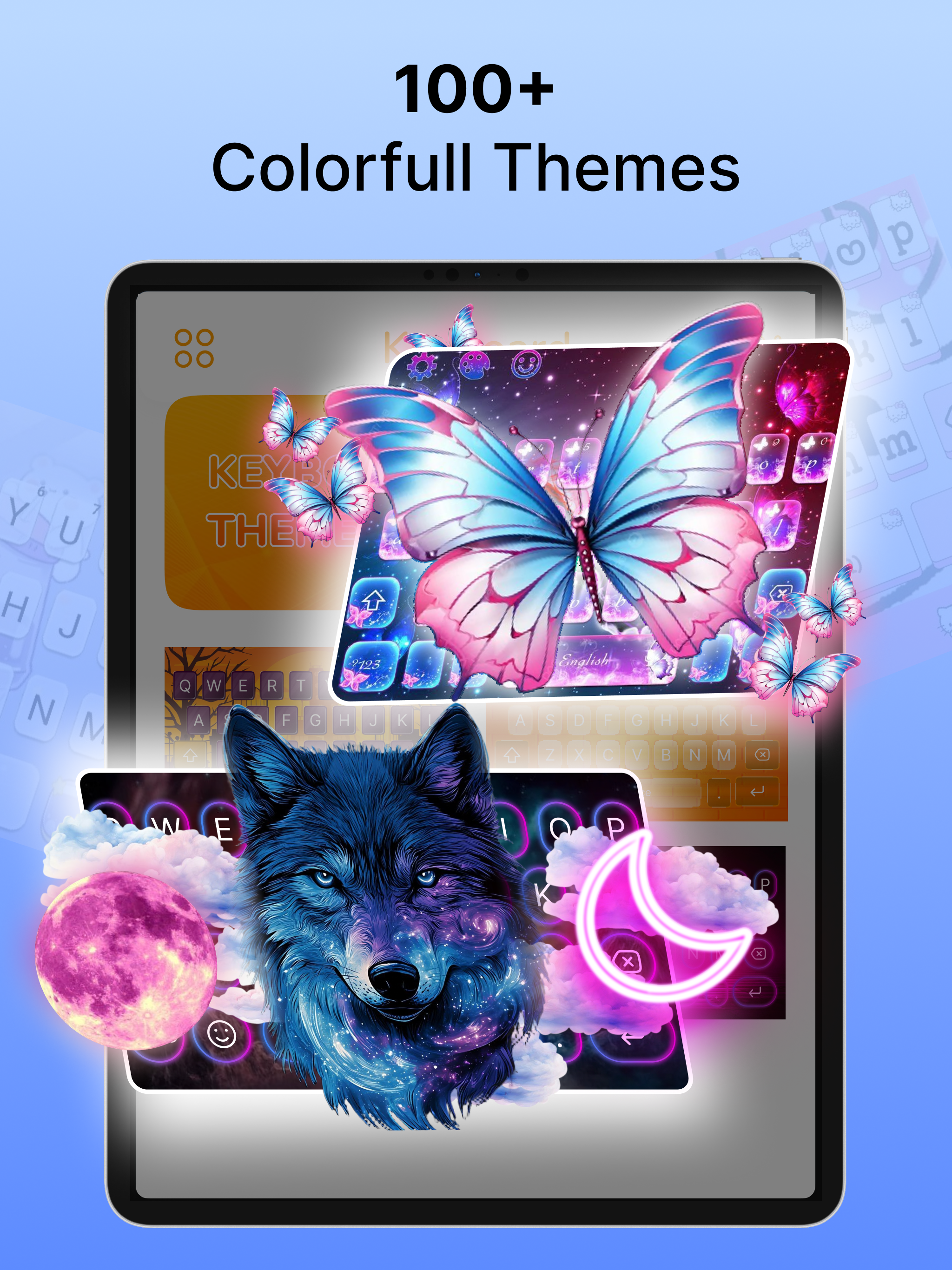 Neon Love: Face Emoji Keyboard
