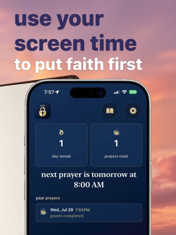 faith first: prayer lock iPad screenshot