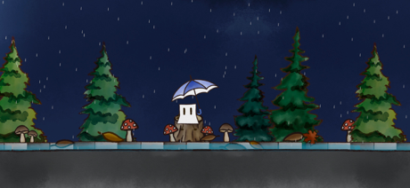雨天 - 手绘风格躲雨游戏 screenshot 1