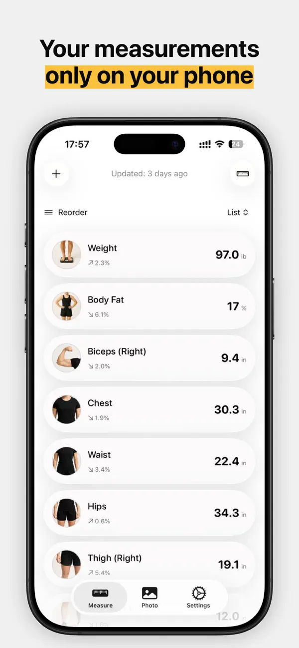 #5. Body Measurement Tracker & Log (iOS) Von: Ruslan Shadura