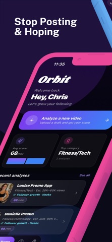 Orbit: AI Viral Video Analyzer iPhone screenshot