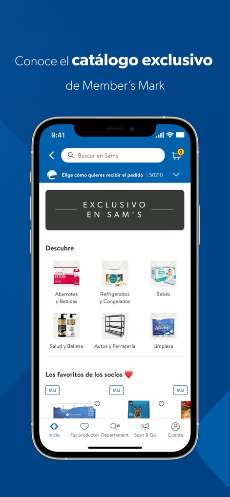 Sam's Club México - The platform showcases an extensive catalog of products organized by category, including a special section highlighting exclusive Member's Mark items for quality assurance.