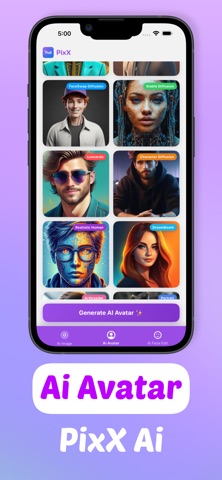 ai photo generator : PixX screenshot