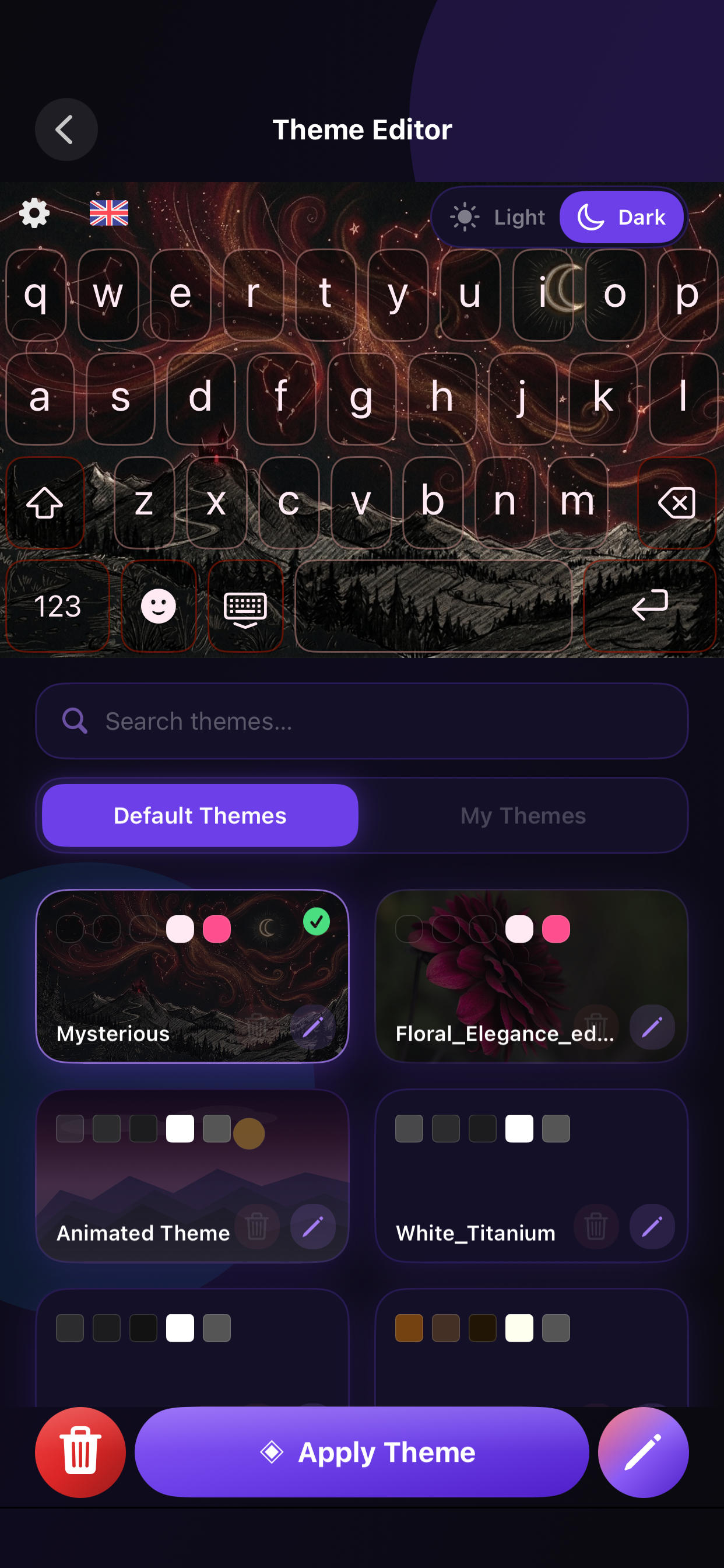 zKeyboard: Fancy Themes screenshot 2