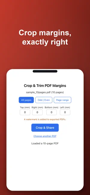 Crop & Trim PDF Margins screenshot 1