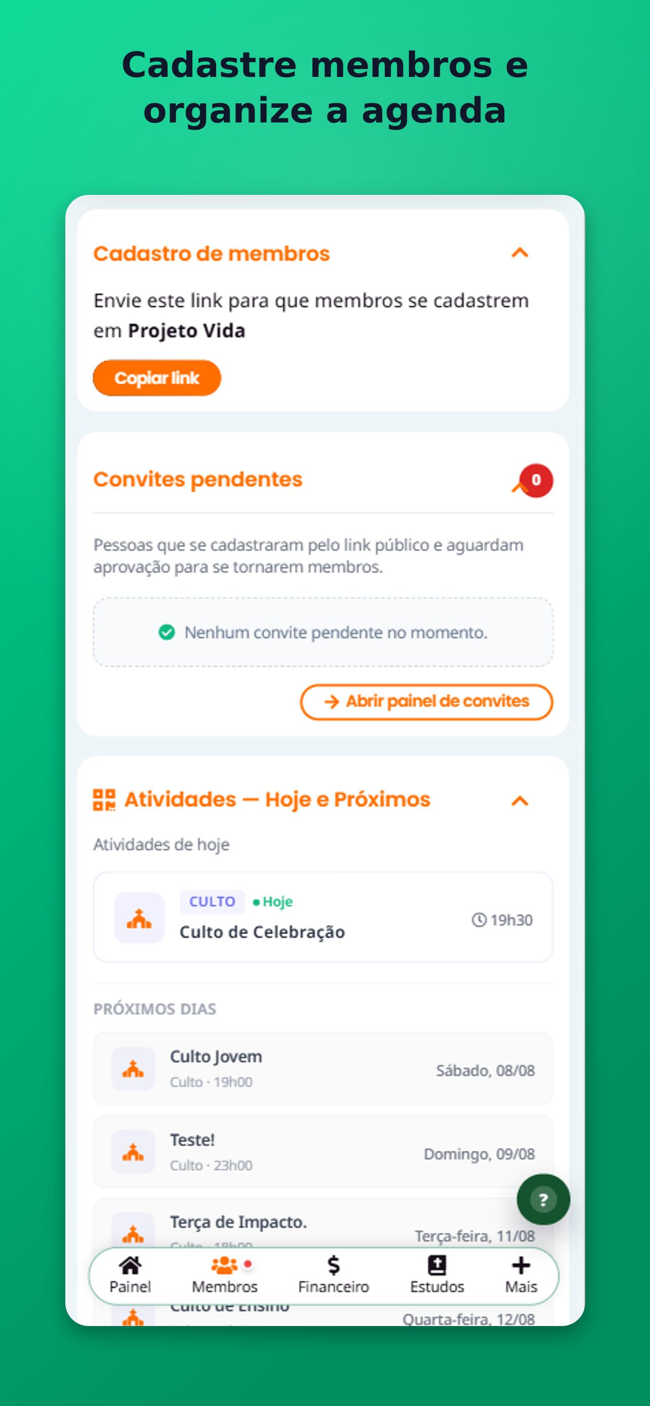 Congrega - Gestão para Igrejas screenshot 4