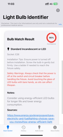 Light Bulb & Lamp Identifier screenshot
