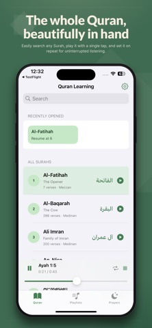 Quranic: Recitation & Learning iPhone screenshot