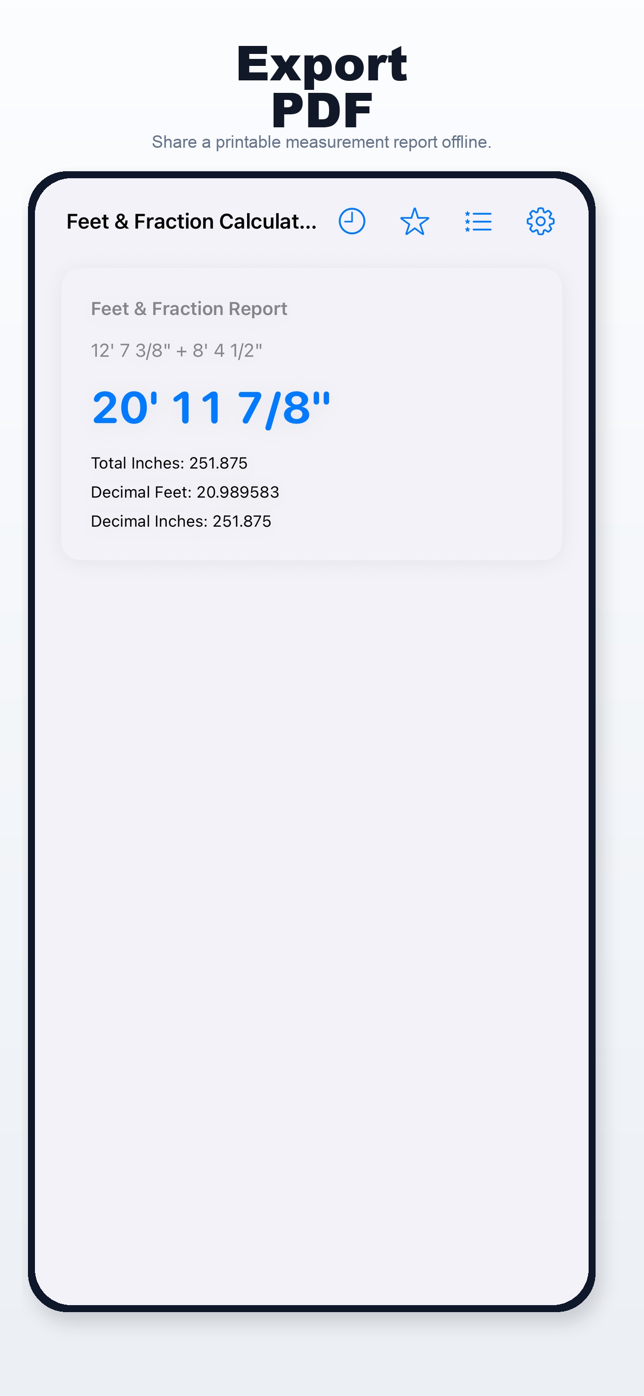 Screenshot 5 of EdgeSpace Feet Fraction Calc