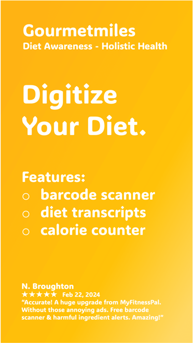Gourmetmiles: Diet Awareness Screenshot