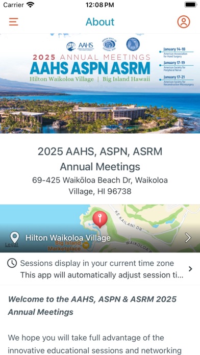 Screenshot #1 pour AAHS, ASPN, ASRM, Meeting