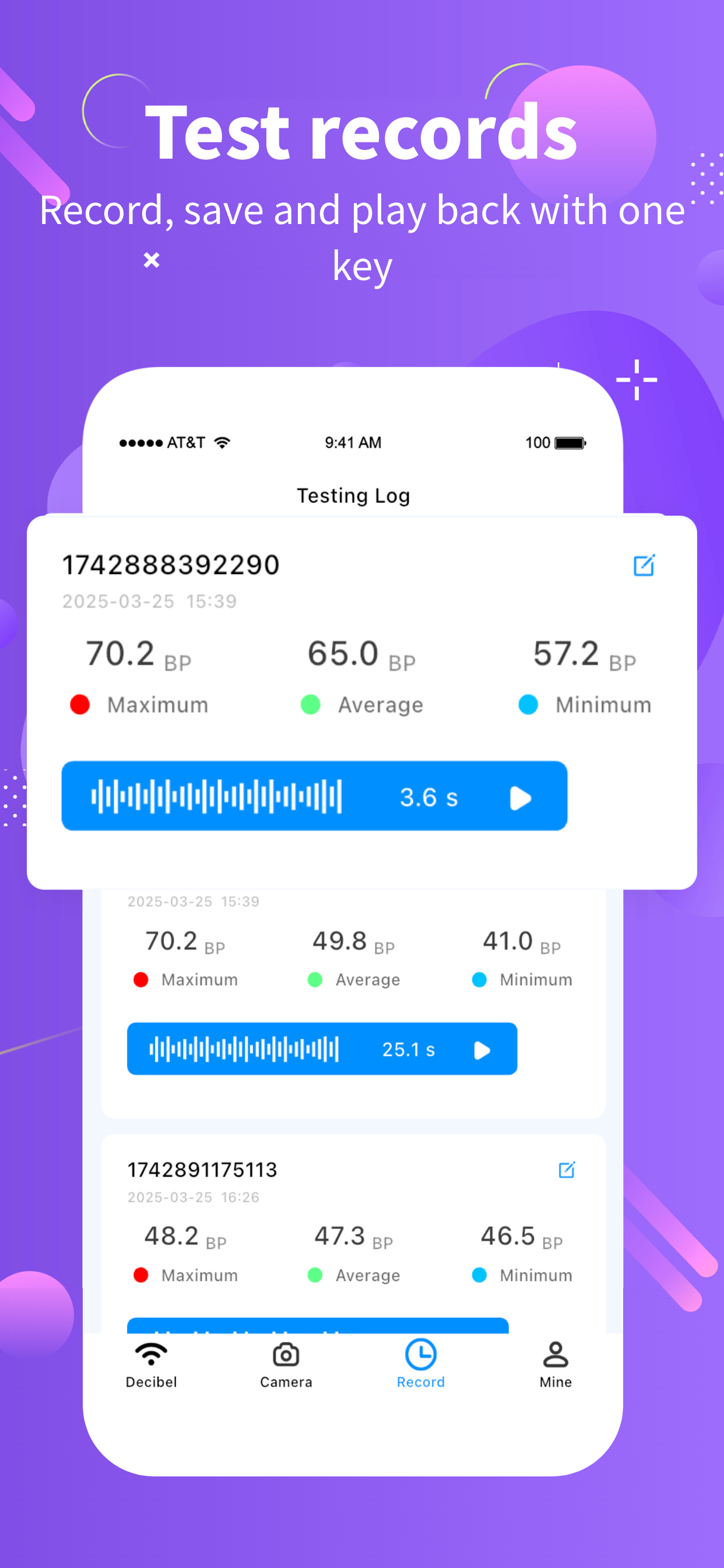 Decibel meter test screenshot 3