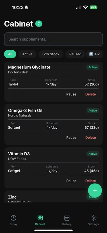 Supplement tracker - Capsuly screenshot 6 of 10