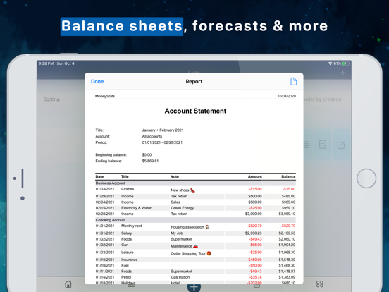MoneyStats - Expense Tracker iPad screenshot 8 - Finance app