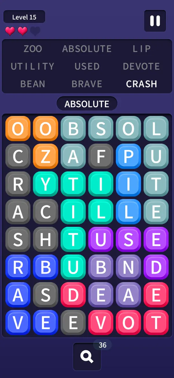 Screenshot #1 pour Word Block Search
