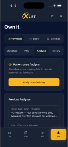 XLIFT - Social workout tracker screenshot
