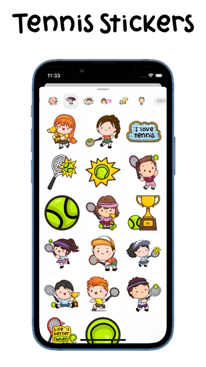 Cute Tennis Stickers