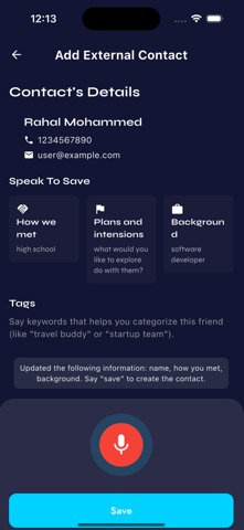 Make-Contact screenshot
