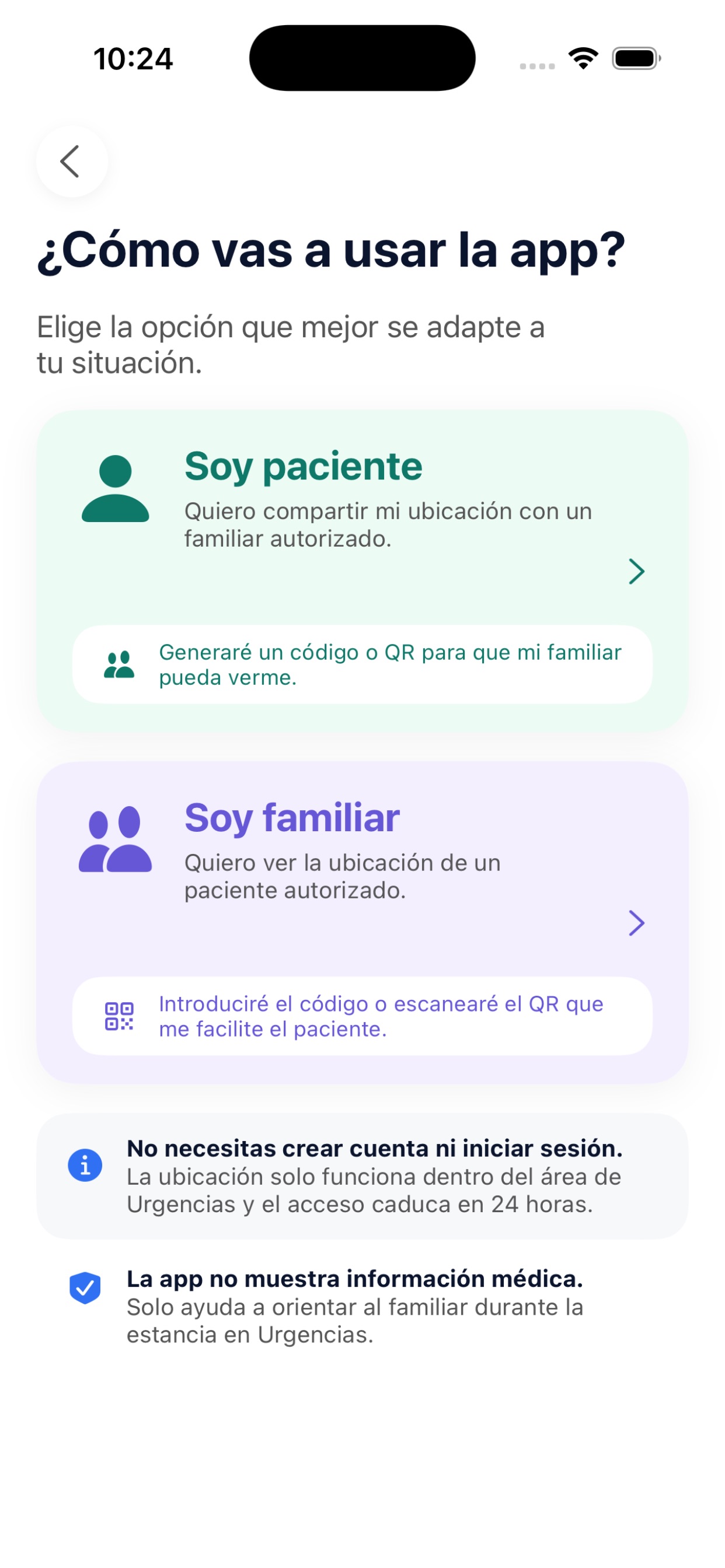 Screenshot 8 of UbicaPaciente · Urgencias