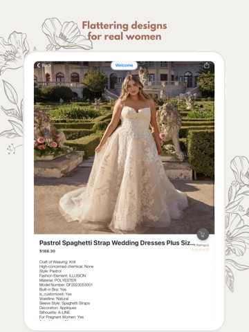 Plus Size Wedding Dress Shop iPad screenshot
