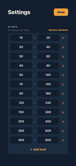 Poker Timer: Tournament Clock screenshot 3
