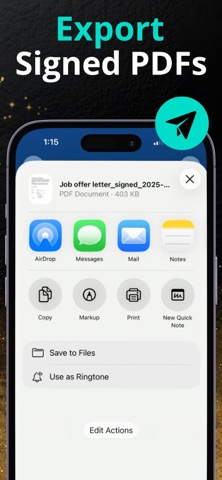 PDF Signer & Form Filler iPhone screenshot