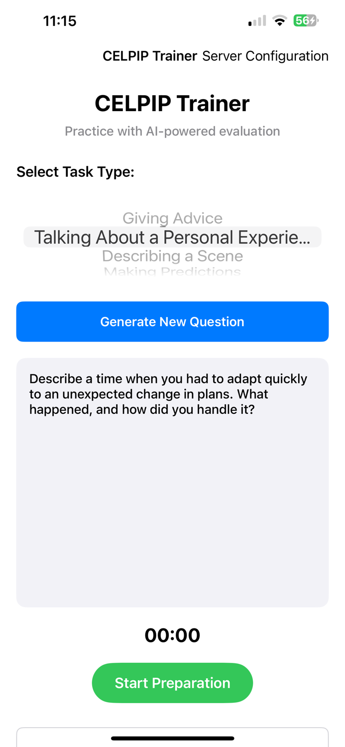 Speaking Test Coach For CELPIP