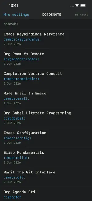 Dotdenote screenshot 2