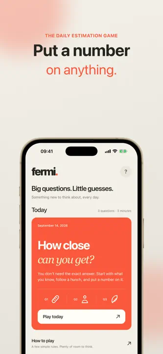 Fermi: Daily Guessing Game screenshot 1