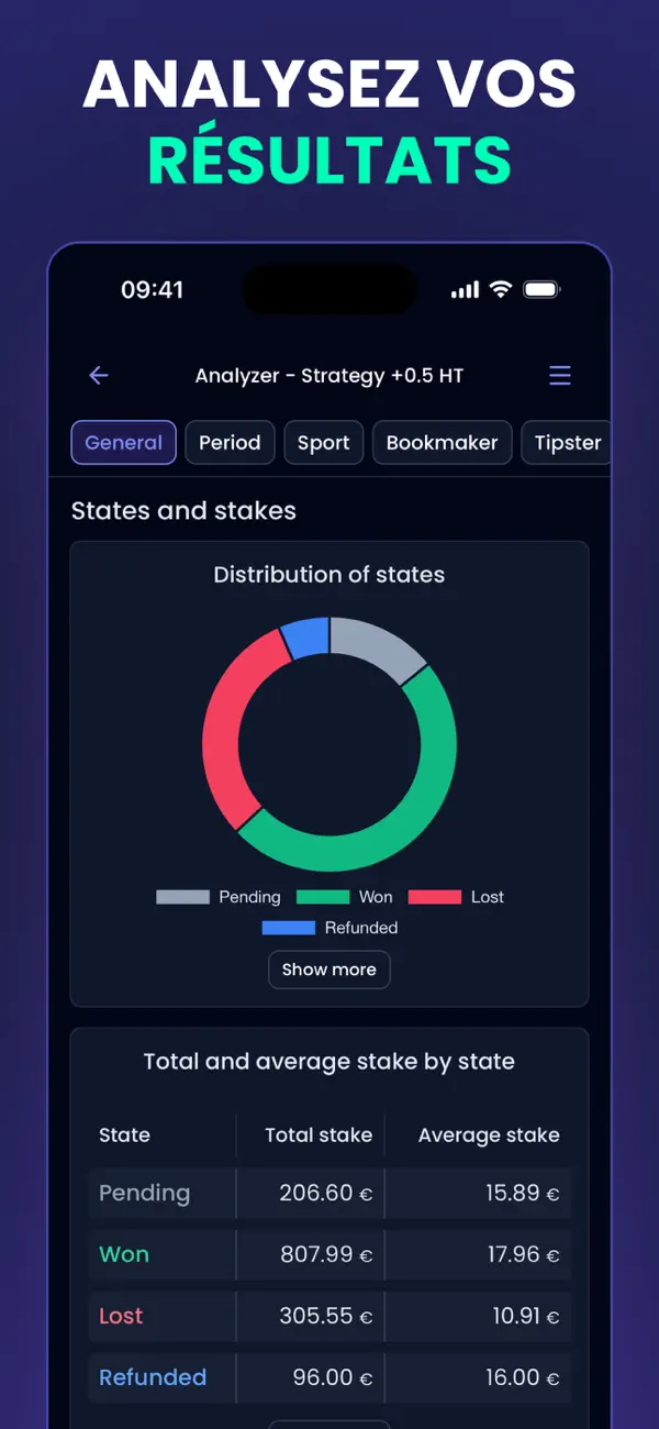Screenshot #3 pour Bet-Analytix : Suivis de paris