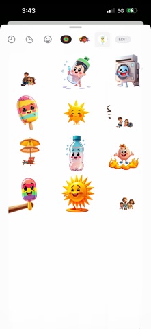 Peak Summer Heat Stickers iPhone screenshot