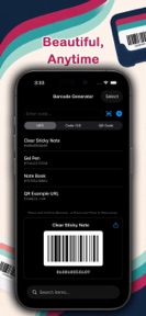 Barcode Generator & List screenshot
