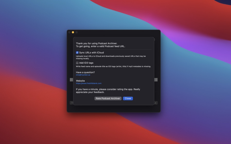 #6. Podcast Archiver (macOS) By: Fredrik Blank